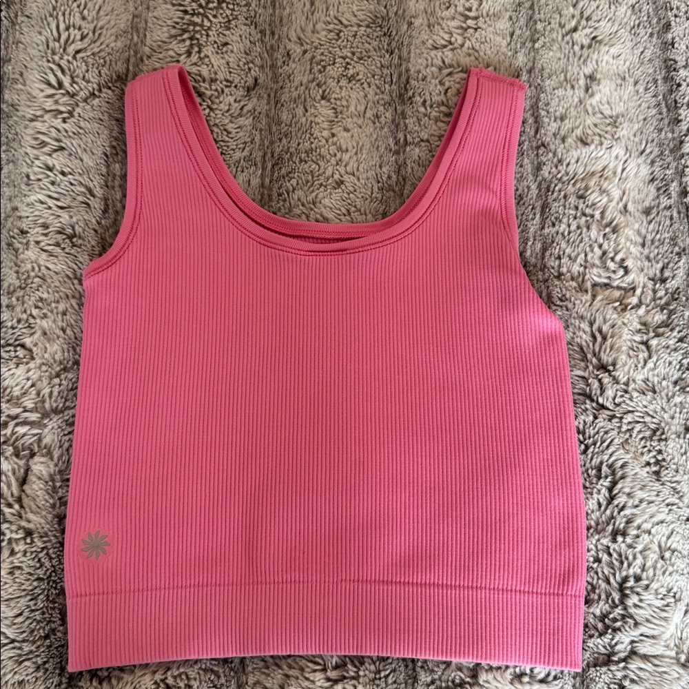 Athleta Girl Rise Above Rib Crop Tank - Size 12 (L) - Picture 4 of 5